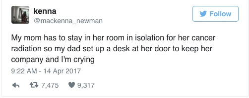 The cute gesture by her husband. The cute gesture by her husband.